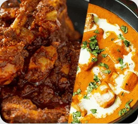 Chicken roast (or paneer masala)